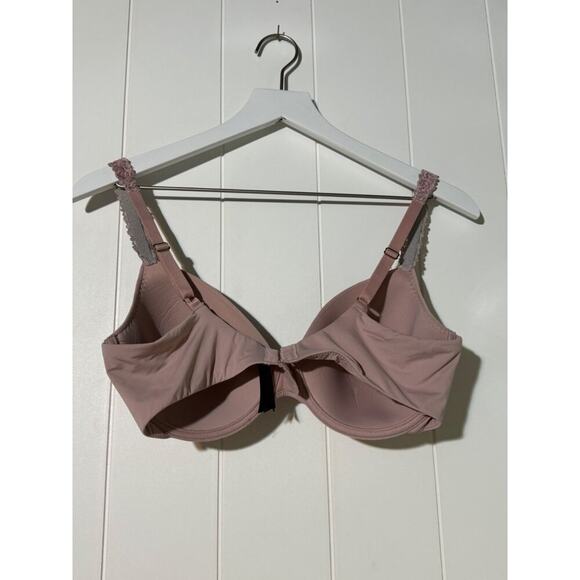 Natori Bra Womens 36D Underwire Rose Dream Custom Coverage Lace Strap Pink Pearl - Picture 4 of 8